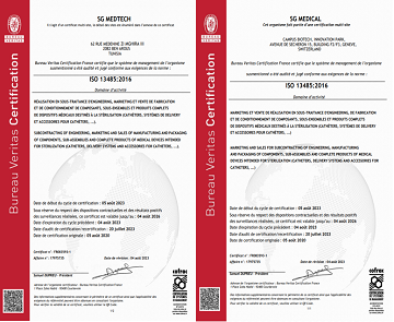 ISO 13485 Certifications - SG MEDICAL - SG MEDTECH